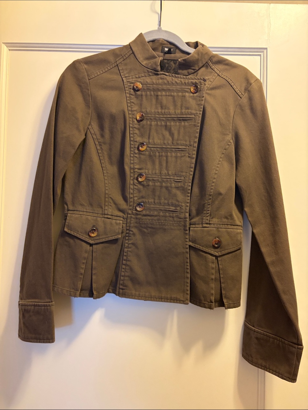 Women's Olive Military-Style Jacket